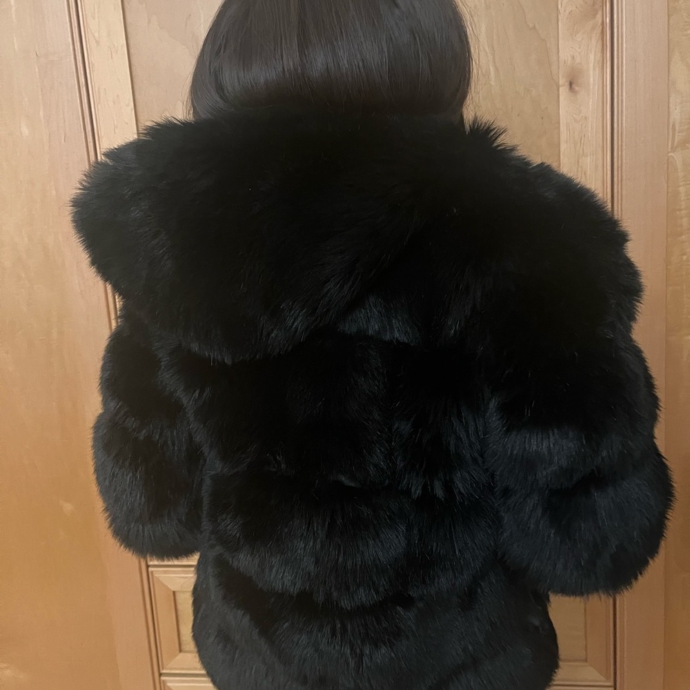 Black Fuzzy Jacket! - Picture 7 of 8